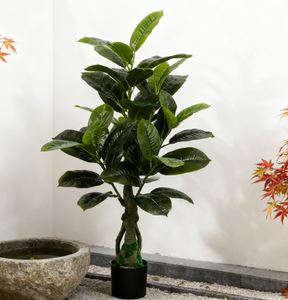 Alta Simulação Planta Em Vaso De Plástico <span class=keywords><strong>Artificial</strong></span> De Árvore De Borracha Plantas Artificiais Para Decoração De Jardim - Product Image 4