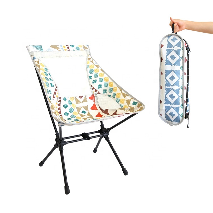 alta compacta y ligera de aluminio 7075 adultos al aire libre taburete plegable de pesca Recline Luna Silla de Camping