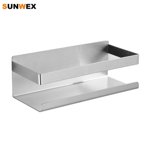 Giá để đồ nhà tắm bằng thép không gỉ 304, dán tường tự dính, kệ tắm, giá để dầu gội - Product Image 1