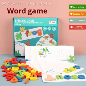 Kidsren của 26 chữ cái tiếng Anh giáo dục sớm nhận thức chính tả Đồ chơi giáo dục treehole từ chính tả trò chơi p0.38 gỗ nhấp nháy - Product Image 6