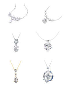 Изысканное колье с бриллиантами и кристаллами Rock Candy, 14к/18к/покрытие из платины, роскошная инкрустация, огранка «кушон», легкое, элитное, на ключицу, подарок на день рождения для женщин, лучший выбор - Product Image 4