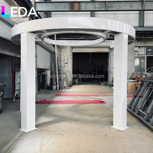 LEDA Mandap Chuppah rond en métal personnalisable en plusieurs couleurs pour la décoration d'événements et de fêtes de mariage de la culture indienne - Product Image 6