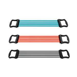 Banda de Resistencia en Forma de Ocho para Hombre, Cinco Tubos Ajustables, Resistente, para Entrenamiento de Fuerza de Pecho y Brazos, Material TPR - Product Image 1