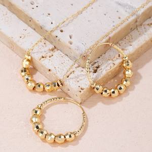 Kinnear Brazilian Sieraden <span class=keywords><strong>18</strong></span> <span class=keywords><strong>Kt</strong></span> Goud Sieraden Verguld Sets Elegante Tri-Tone Getextureerde Ketting En Oorringen - Product Image 1