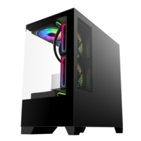 Boîtiers et tours d'ordinateur AntarcChill Micro ATX, boîtier de PC de jeu en verre trempé ITX, châssis d'ordinateur de milieu de gamme