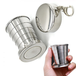 75ML 150ML 250ML Tasse <span class=keywords><strong>Pliante</strong></span> en Acier Inoxydable Tasse Rétractable Tasse Blackjack Pliable Tasses à Thé Verre Pliant - Product Image 4