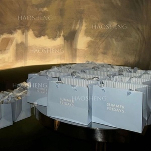 Handverpakte linten, kartonnen tassen, cadeaus, winkelen, wit, hete folie bedrukking, kartonnen ambachtelijke tassen, natuurlijke ambachtelijke tassen - Product Image 2