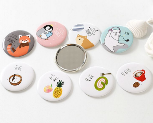 Индивидуальная торговая марка 2022, одностороннее круглое мини карманное зеркало для макияжа, зеркало для макияжа, маленькое зеркало для макияжа