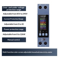 Multimeter Digital AC 1P dengan Proteksi Suhu Berlebih dan Beban Berlebih, Pengukur Tegangan dan Arus 8-in-1, Layar 85-270V AC Kelas 1