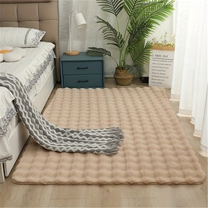 Alfombra cuadrada Xiyin para dormitorio, lavable a máquina, de color sólido, de lana, para sala de estar, dormitorio, estudio, balcón - Product Image 2