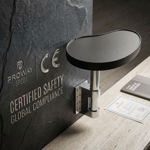 Table <span class=keywords><strong>de</strong></span> spa pivotante à 360 degrés avec poteau en acier inoxydable |   Table d'appoint réglable pour spa extérieur - Product Image 1