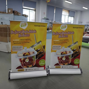 Bàn cuộn lên biểu ngữ đứng A4 A3 cuộn lên biểu ngữ đứng bàn cuộn lên biểu ngữ mini có thể thu vào đứng - Product Image 1
