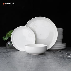 Combinaison bol et assiette maison hôtel bas prix fin nouvel os chine blanc 12 pièces vaisselle ensemble de vaisselle - Product Image 3