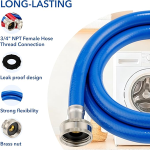 Juego de Mangueras para Lavadora, 4 y 6 Pies, Mangueras de Goma para Lavadora de Agua Fría y Caliente, Gran Venta - Product Image 5