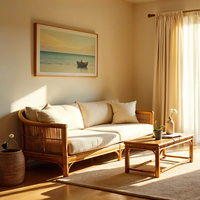 Ensemble de mobilier de chambre d'hôtel moderne en bois, double king size, avec canapé et fauteuil, pour projets hôteliers, durable et à prix compétitif