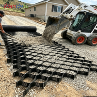 Géocellules perforées texturées en HDPE pour la stabilisation du gravier, en plastique, 330 mm, à structure alvéolaire soudée, pour le renforcement et la protection des pentes