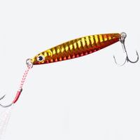 LUTAC Metal Jig Lure Sinking Whole Water Lead Fish Bait Double Hook Long Casting Feather Treble Single Hook Fishing Baits 65mm/25g