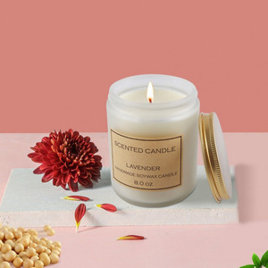 Personnalisation de marque privée pour la Saint-Valentin, bougies parfumées romantiques en cristal avec cristaux, boîtes rondes de luxe pour bougies - Product Image 2