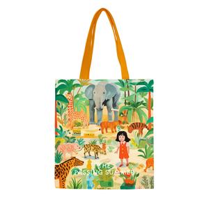 Offre Spéciale personnalisé imprimé Logo femmes sacs fourre-tout mode toile avec poignée vierge pour une utilisation alimentaire-vente en gros PP matériel - Product Image 5