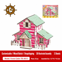 Kit de construction de modèles en bois 3D, maison en bois découpée au laser, jouet artisanal pour enfants, cadeau éducatif STEM, assemblage par emboîtement