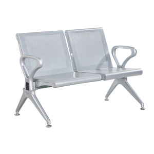 Chaises d'attente Europe P1608 argentées avec accoudoirs pour hôpitaux et aéroports - Product Image 3