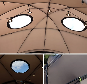 Carpa Domo Geodésica Impermeable de 5.5m para Glamping, Personalizada OEM, para Acampar en Familia, Basecamp, Cuatro Estaciones, Refugio Táctico Resistente - Product Image 4