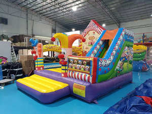 All'ingrosso Xinyue Unisex PVC gonfiabile Clown buttafuori Combo 5.5x5m castello per bambini all'interno/all'aperto trampolino di attrazione 4 anni - Product Image 6