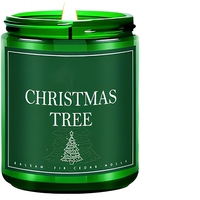 Coffret cadeau de bougies parfumées de Noël, pot en verre, cire de soja, décoration parfumée pour la maison, logo personnalisé