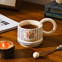 Mug de voyage en céramique style américain 280 ml Tasse à café Luxe léger