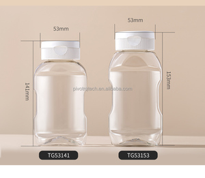 Tùy chỉnh rõ ràng chai nước sốt vật nuôi với vít cổ kết thúc, niêm phong nhựa đảo ngược chai cho nước sốt cà chua, 308/373ml nhựa bóp chai - Product Image 4