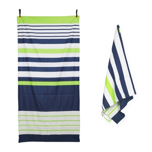 Serviette de plage en microfibre recyclée imprimée motif tropical, moderne et personnalisée, avec sac à cordon, séchage rapide et sans sable, idéale pour les voyages - Product Image 3