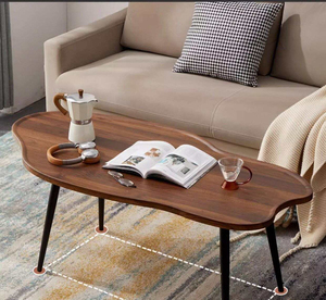 <span class=keywords><strong>Mesa</strong></span> de Centro Convertible de Roble Resistente con Patas de Metal, Diseño Cuadrado Moderno para Sala de Estar y Oficina - Product Image 2