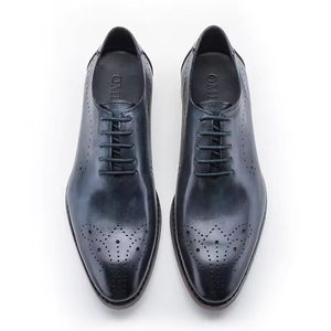 Chaussures en cuir pour hommes de luxe haut de gamme, formelles, imperméables, respirantes, antidérapantes, légères, en maille, pour mariage, bureau, printemps, bout rond - Product Image 3