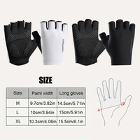 1 par de guantes de ciclismo Unisex, guantes transpirables de medio dedo para bicicleta de montaña y carretera, guantes antideslizantes con almohadilla de palma SBR con absorción de impacto