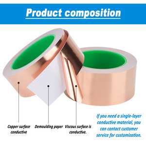 Cinta <span class=keywords><strong>de</strong></span> Cobre <span class=keywords><strong>de</strong></span> 50 m con Adhesivo Conductor, Troquelada para Blindaje EMI, Repelente <span class=keywords><strong>de</strong></span> <span class=keywords><strong>Babosas</strong></span>, Manualidades, Reparaciones Eléctricas, Conexión a Tierra <span class=keywords><strong>de</strong></span> PCB - Product Image 2