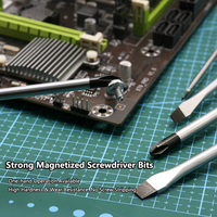 Kit de tournevis multi-usages 10 pièces, embouts plats et cruciformes, poignée confortable, pour l'électronique et le bricolage