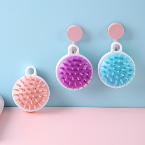 Brosse de massage du cuir chevelu en caoutchouc souple, outil de douche pour le nettoyage des cheveux, utilisation en salle de bain - Product Image 2