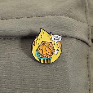 Lucu ini adalah halus Enamel pin petualangan permainan D20 dadu bros kerah lencana pakaian hadiah perhiasan untuk teman - Product Image 3