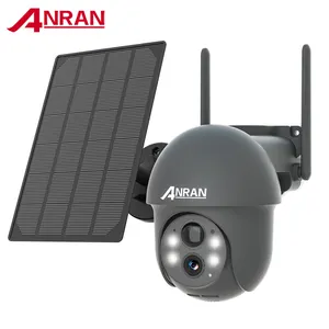 ANRAN 배터리 전원 PTZ 카메라 태양 전지판 4MP 무선 와이파이 네트워크 감시 태양 광 cctv 카메라