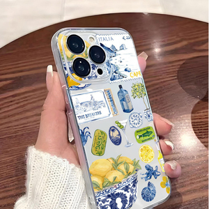 <span class=keywords><strong>Coque</strong></span> de téléphone portable transparente en TPU souple avec impression de coquille de cocktail Lemon Stamp pour <span class=keywords><strong>iPhone</strong></span> <span class=keywords><strong>11</strong></span> 12 13 14 15 16 17 Pro Max Air - Product Image 3