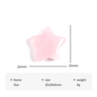 Cristal d'améthyste de Quartz Rose d'étoile naturelle 20mm petite sculpture artisanat de guérison pierre d'énergie spirituelle décor de Reiki en gros