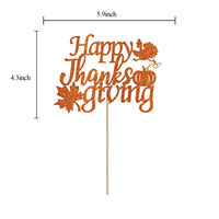 Automne Thanksgiving Thème Joyeux Thanksgiving Citrouille Gâteau Topper Thanksgiving Fête Décoration Fournitures