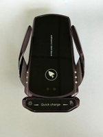 Pengisi Daya Mobil Nirkabel Cepat 15W, Dudukan Ponsel dengan Sensor Otomatis, Motor Senyap, Rotasi 360 Derajat untuk Navigasi GPS