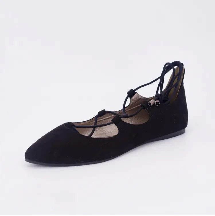 China Black Wholesale Lady Flat Shoes,Flat Shoes Black,Cheap Women Shoes-Flat Bottoms