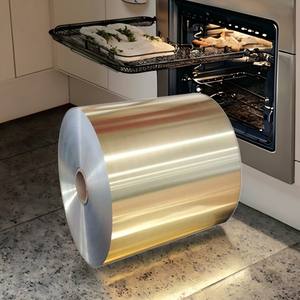 Papel de Aluminio <span class=keywords><strong>Jumbo</strong></span> de 12-15 Micras con Impresión Personalizada, Recubierto en Color Dorado, de Grado Alimenticio, Apto para <span class=keywords><strong>Microondas</strong></span>, para Tomate y Chocolate - Product Image 3