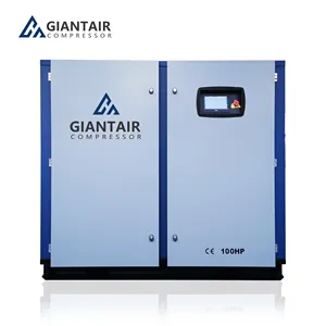 Giantair เครื่องอัดอากาศแบบสกรูปรับความเร็วได้คอมเพรสเซอร์แบบบูรณาการขับเคลื่อนด้วยเครื่องยนต์4KW