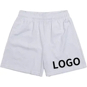 Shorts de basquete, bermuda curta personalizada com 5 polegadas, camada dupla lisa, 100 de poliéster, para o verão