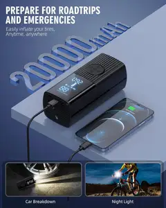 Mini Car Air Compressor Digital Display Atuo Stop Tire Inflator For Tire Bike Balls Auto Stop Portable Air Pump