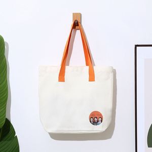 Sac fourre-tout en toile vierge avec fermeture éclair, promotionnel OEM, sac à bandoulière pour étudiant avec logo personnalisé, sac à main de rangement polyvalent - Product Image 5