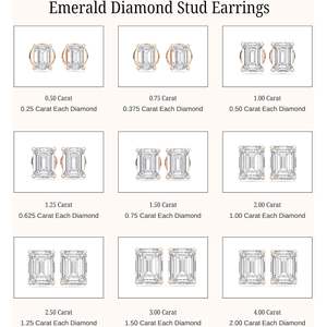 ต่างหูเพชรทรงกลมแบบหนีบ KEEVA JEWELS สีโรสโกลด์ ขนาด 0.50 กะรัต ถึง 4.00 กะรัต สำหรับผู้หญิง พร้อมตัวล็อคแบบกด - Product Image 5